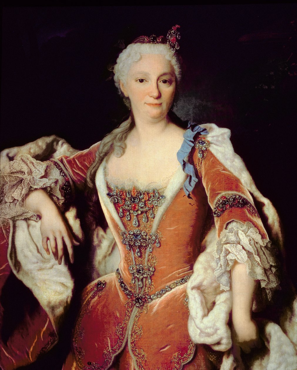 Portrait of Elizabeth Farnese (1692-1766) Second Wife of Philip V of Spain by Jean Ranc