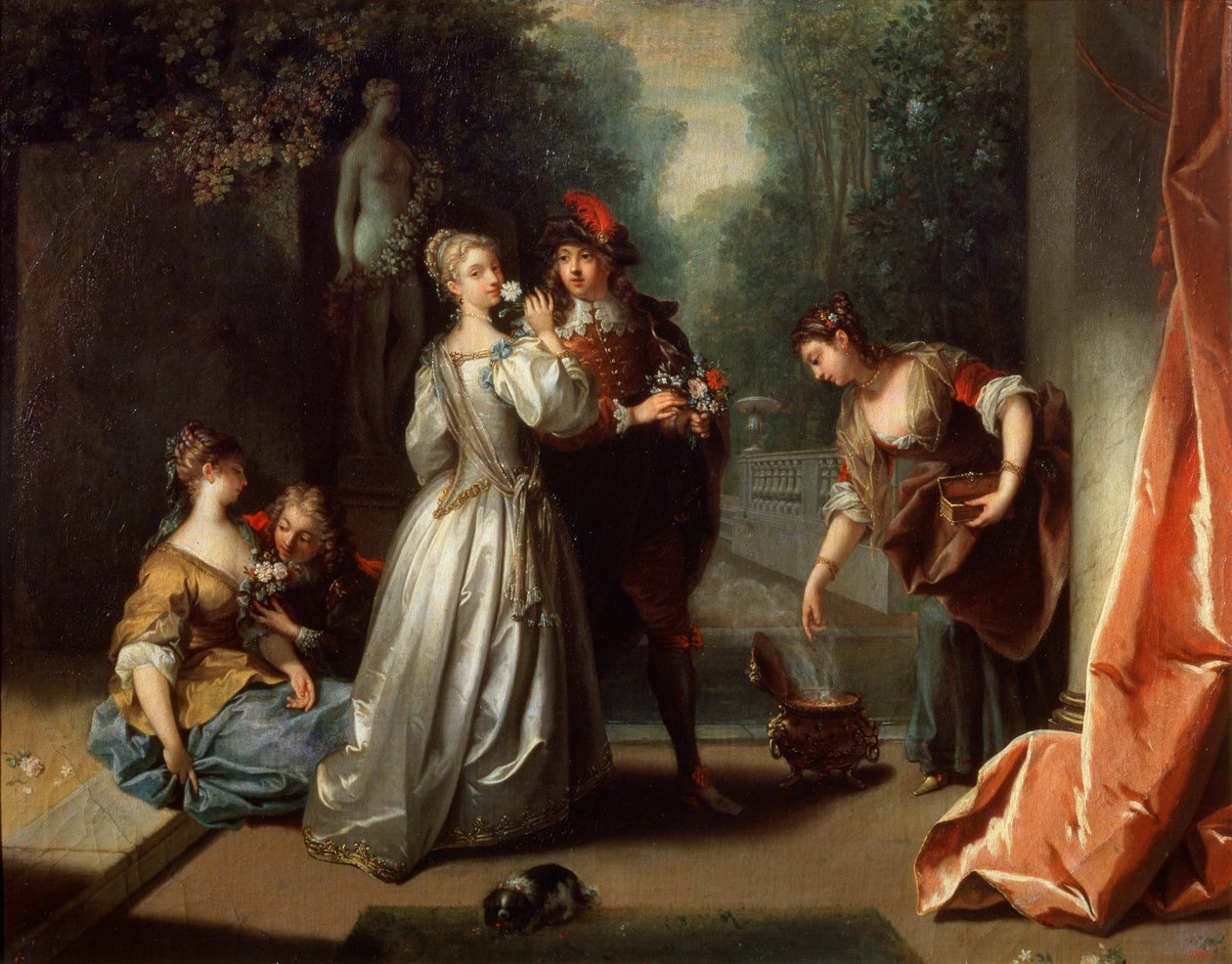 Smell from the series The Five Senses, late 1720s or early 1730s by Jean Raoux