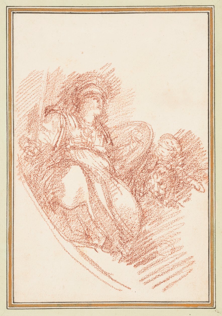Figure in Antique Military Dress by Jean Robert Ango