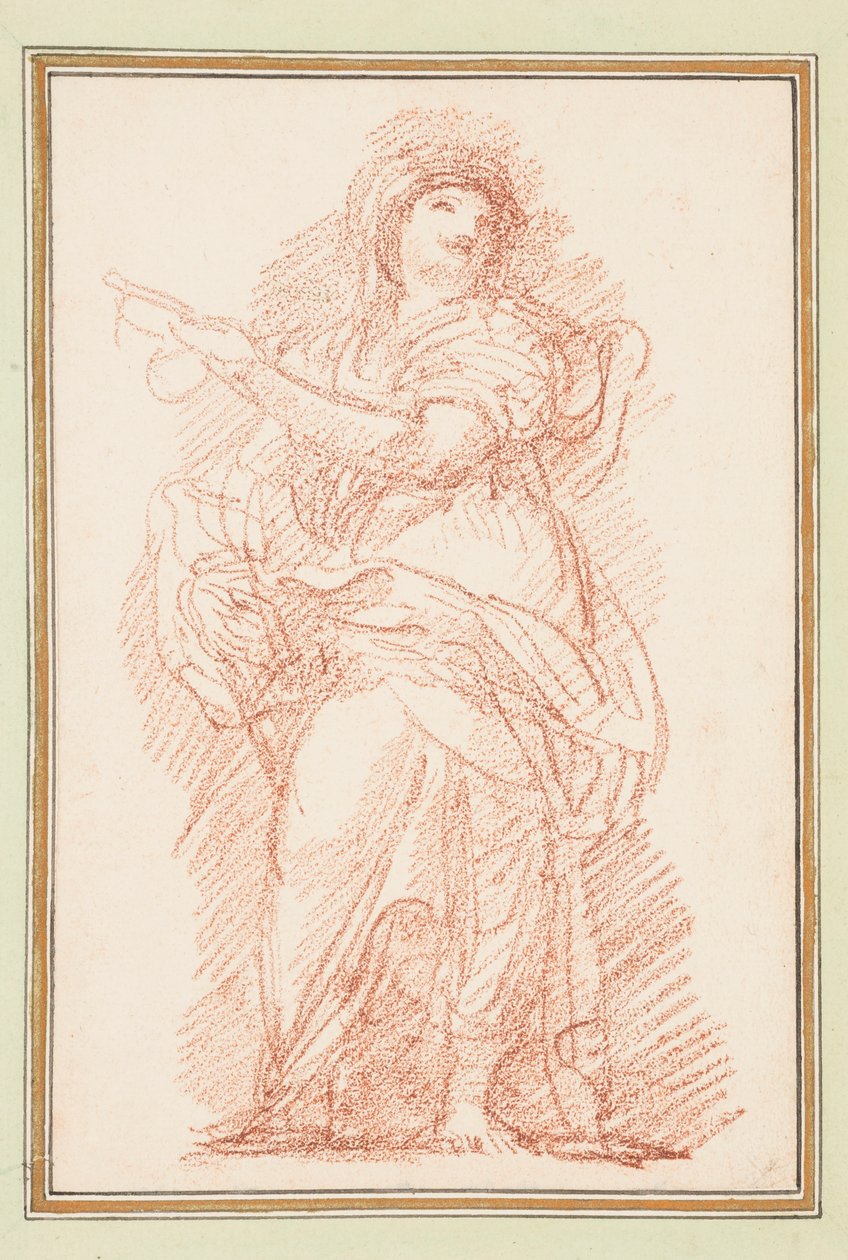 Standing Female Figure Pointing by Jean-Robert Ango