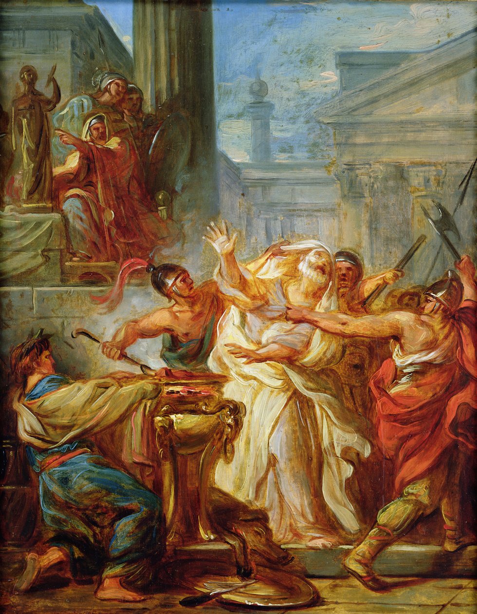 Eleazar Refusing to Eat Pork by Jean Simon Berthelemy