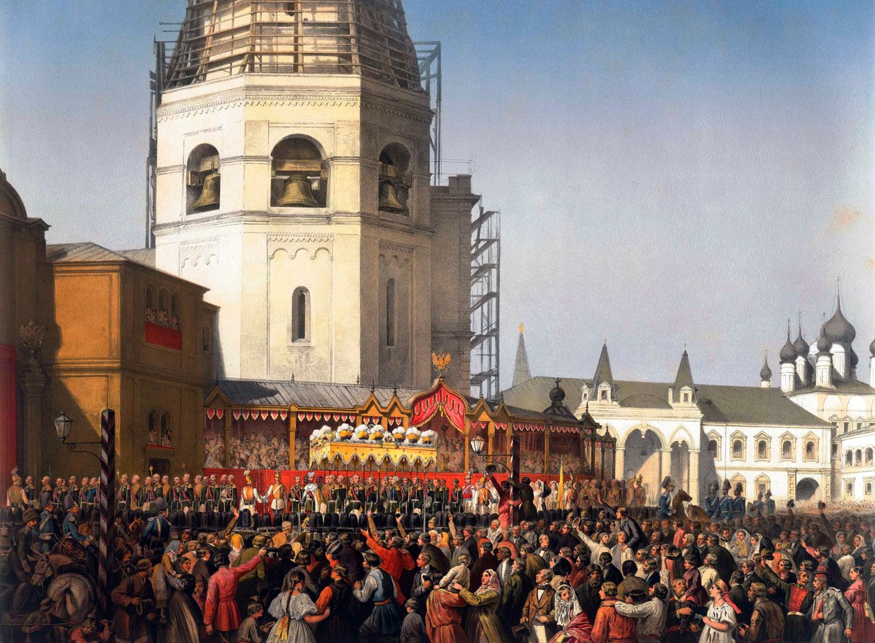Procession After the Coronation of Tsar Alexander II of Russia, Moscow, 1856 by Jean Sorieul