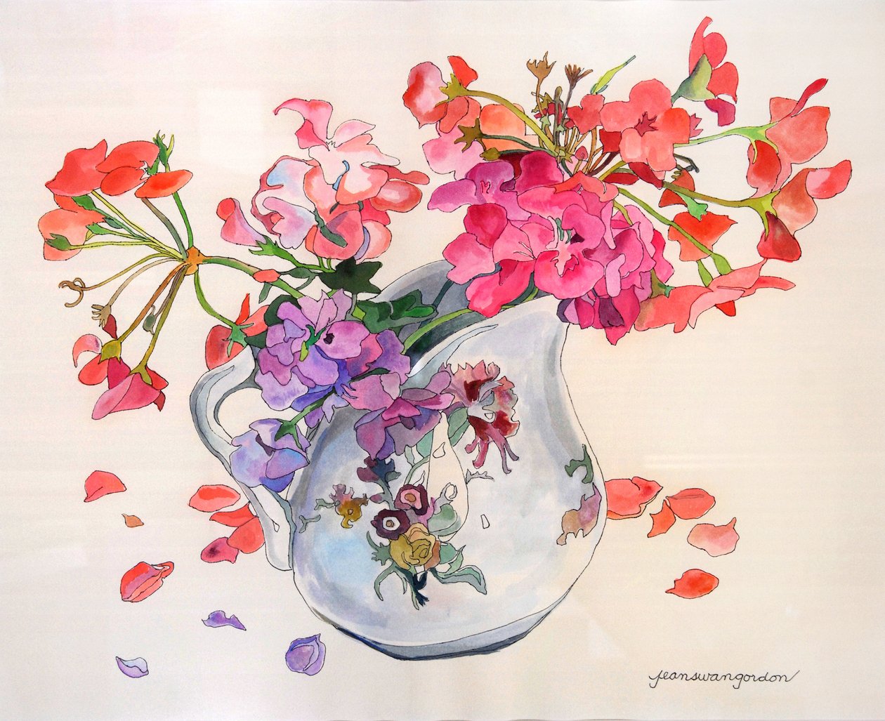 Spring Blossoms in Limoges Du Barry Creamer by Jean Swan Gordon
