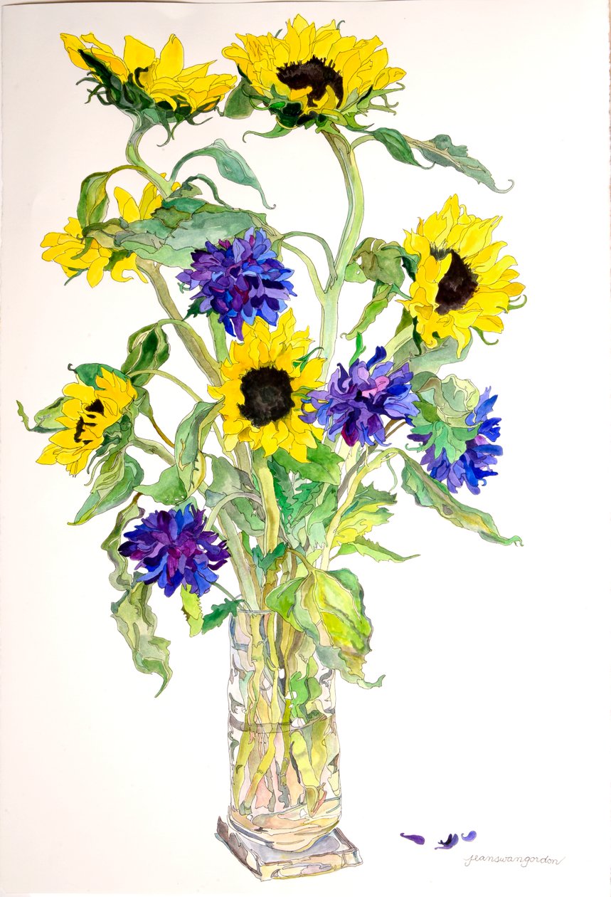 Sunflowers Asters by Jean Swan Gordon