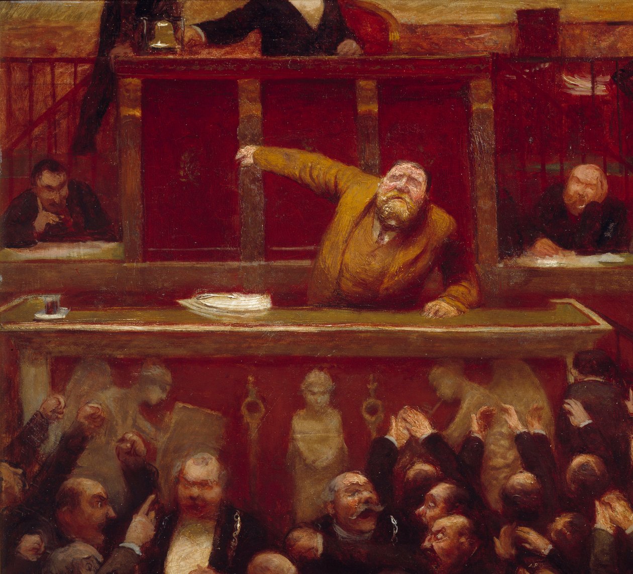 The Socialist Deputy Jean Jaures at the Gallery of the Chamber of Deputies (detail) by Jean Veber