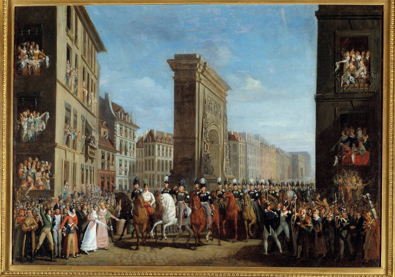 Campaign of France (Sixth Coalition): The passage of sovereign allies on Boulevard Saint Denis on 31/03/1814 by Jean Zippel