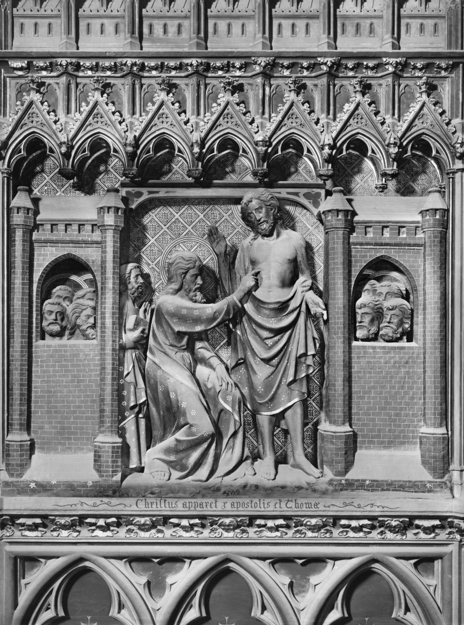 Cathedral, Interior, Choir Screen, Jesus Christ Appearing to the Apostles, Incredulity of St. Thomas by Jean and Jean Le Boutellier Ravy
