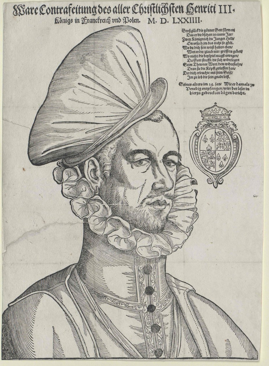 King of France Henry III by Jean de (after) Court