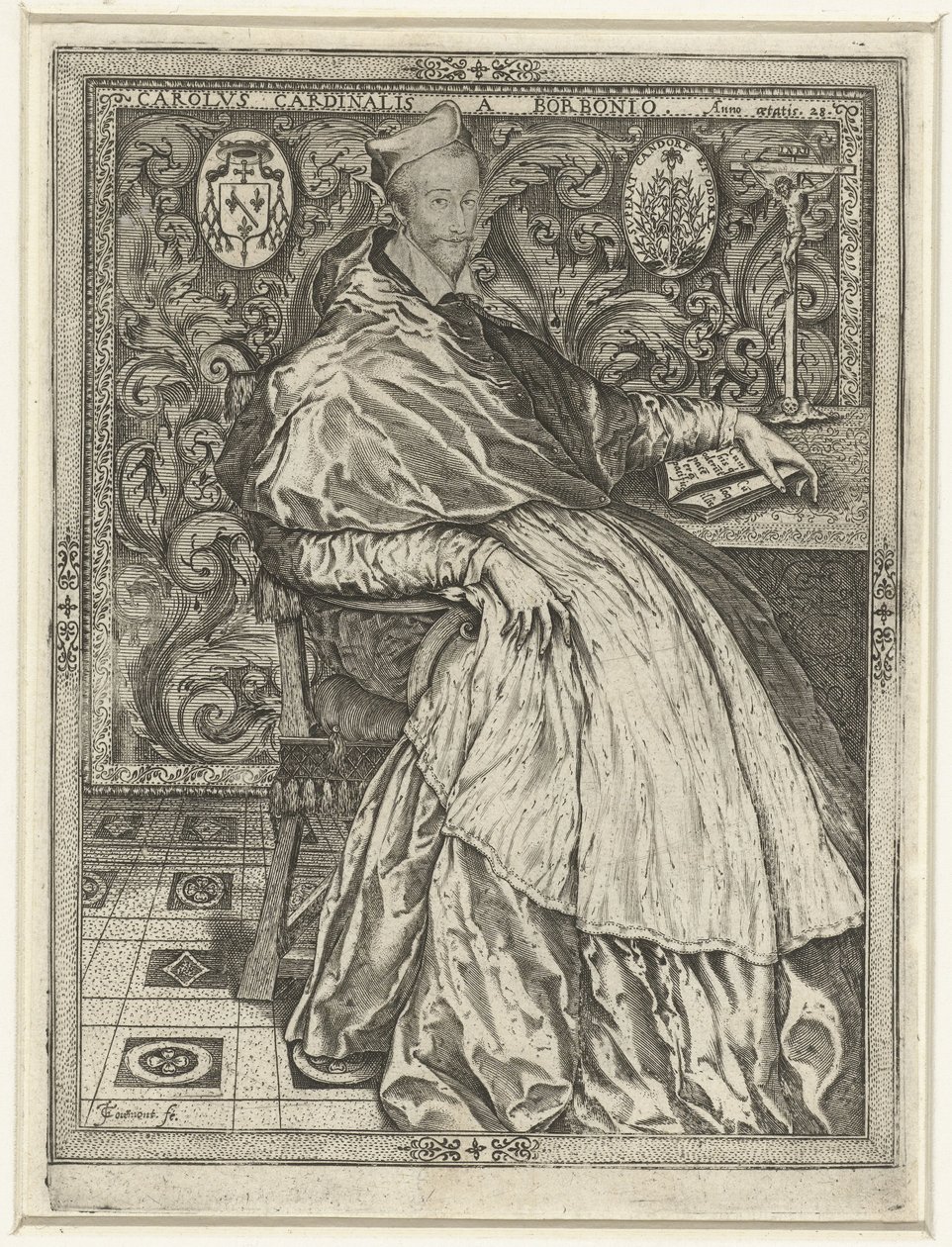 Portrait of Cardinal Charles of Bourbon by Jean de Gourmont (I)