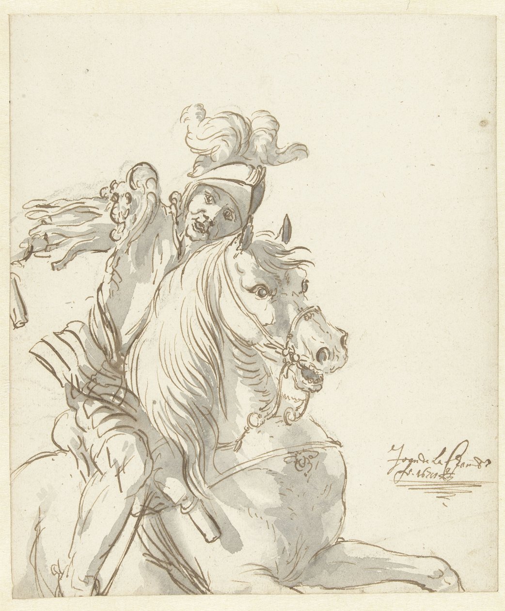 Roman Soldier on Horseback by Jean de la Chambre
