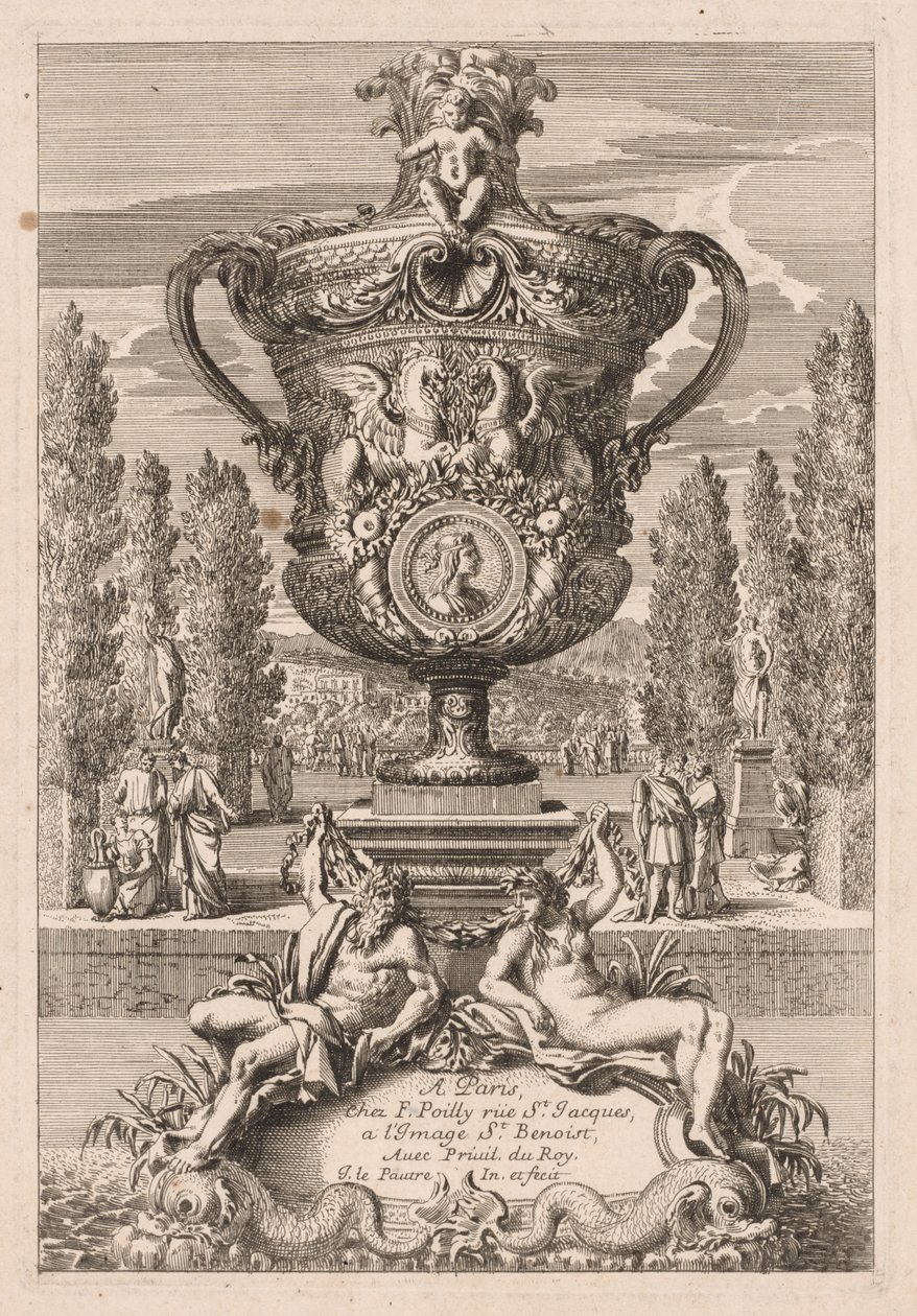 Decorative Urn, 1600s by Jean le Pautre