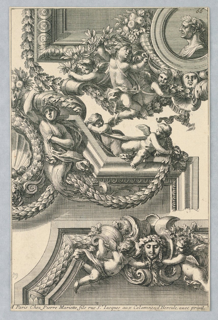 Design for Painted Frames, from "Bordures de Tableau" by Jean le Pautre