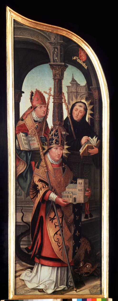 The Annunciation (left panel of the triptych) by Jean the Elder Bellegambe