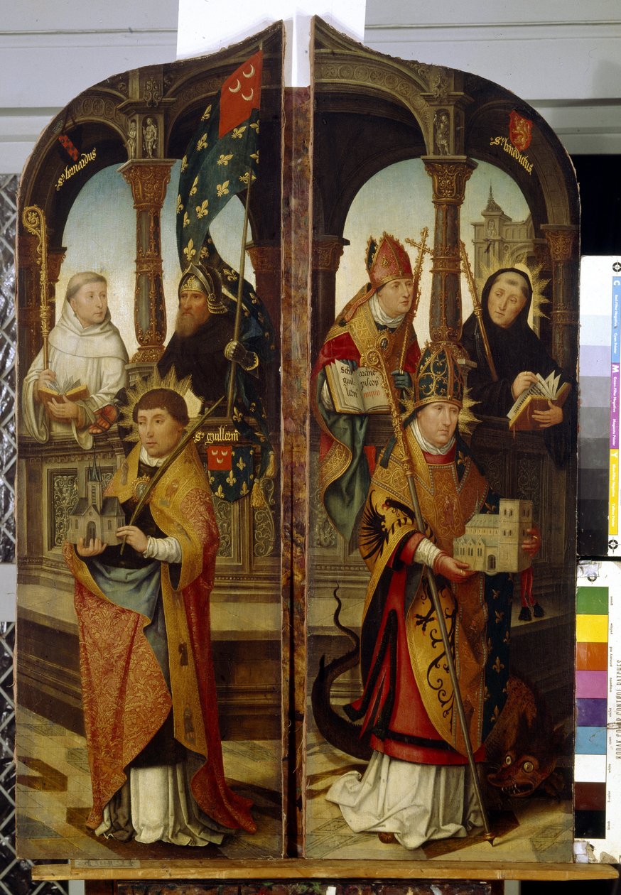 Saint Trudo and Saint Guillaume (Two side Panels of the Triptych) by Jean the Elder Bellegambe