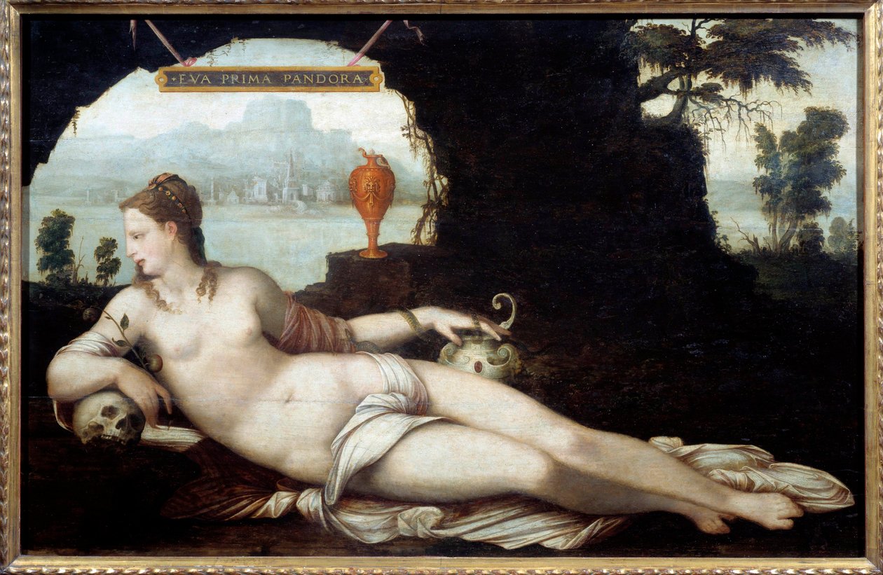 Eva Prima Pandora (Painting by Jean Cousin the Father, 16th century) by Jean the Elder Cousin