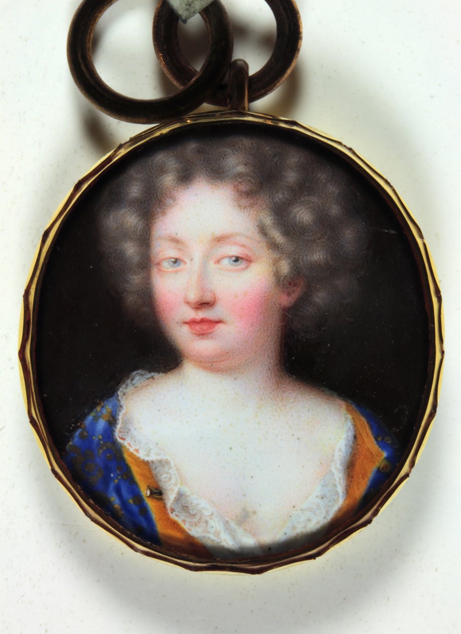 Lady in an Orange-Lined Blue Dress by Jean the Elder Petitot