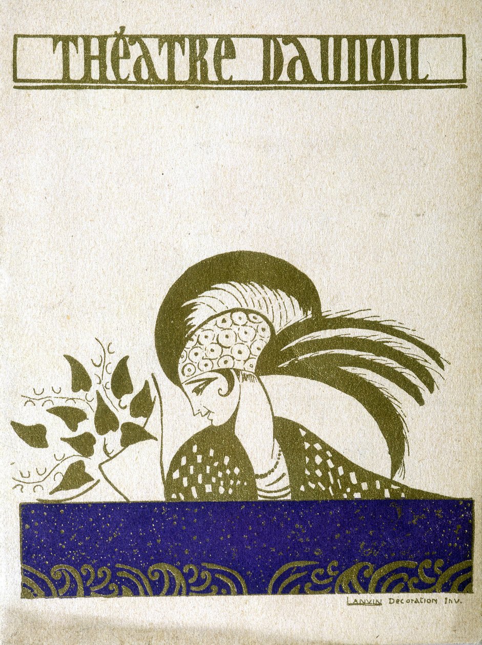 Programme of the Theatre Daunou in Paris by Jeanne Lanvin