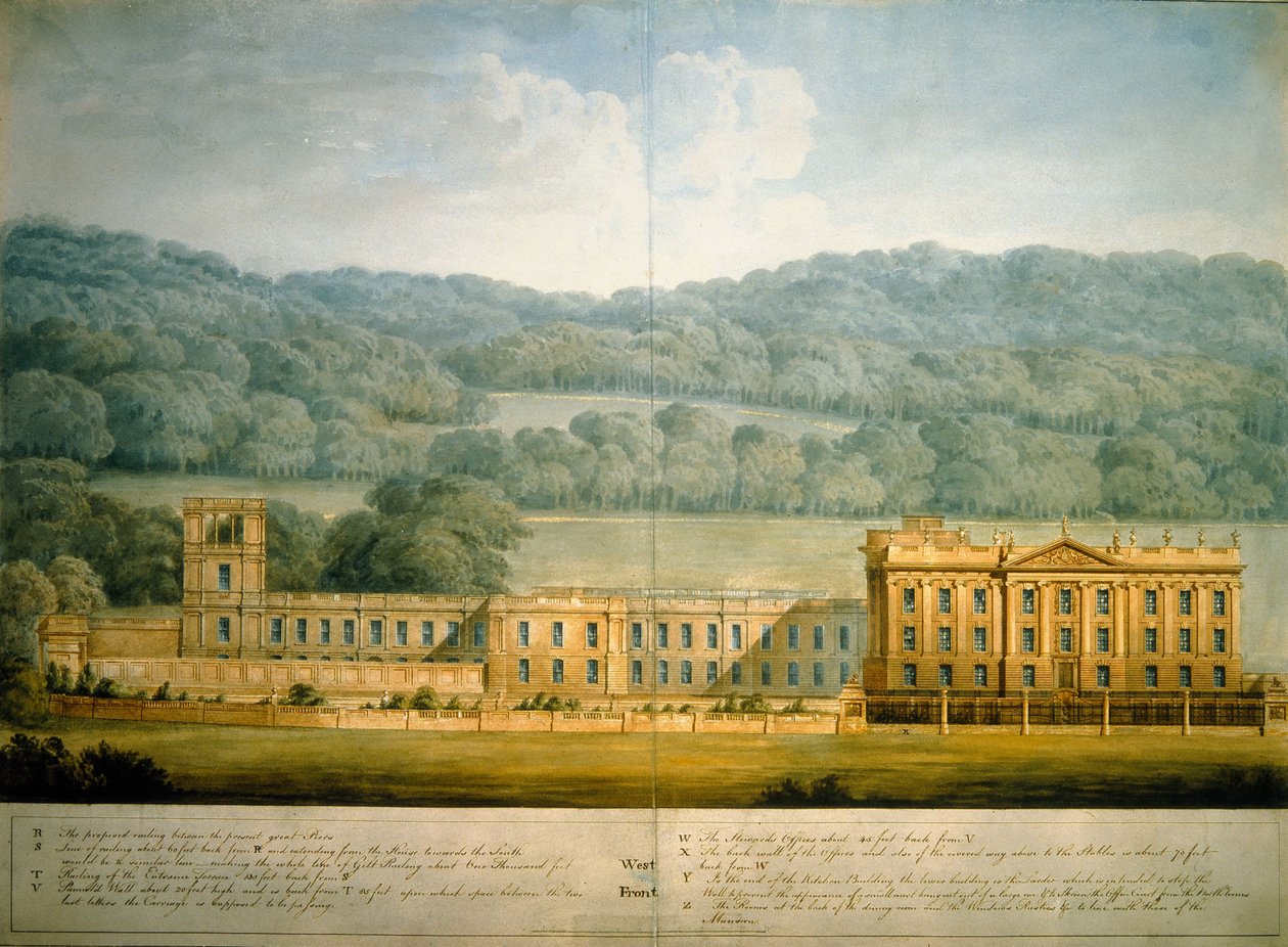 The West Front of Chatsworth House by Jeffry Wyatville