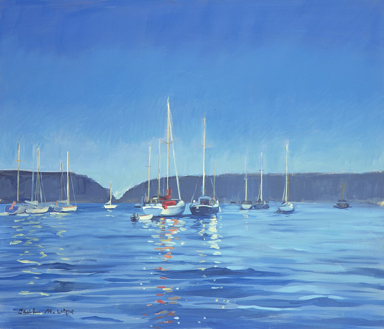 Salcombe - Yachts - Twilight by Jennifer Wright