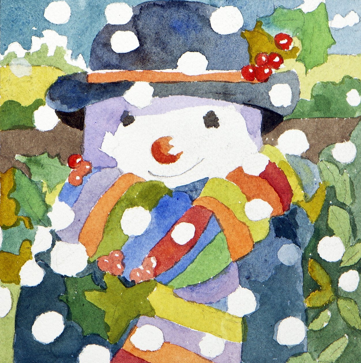 Snowman in snow, 2011 by Jennifer Abbott