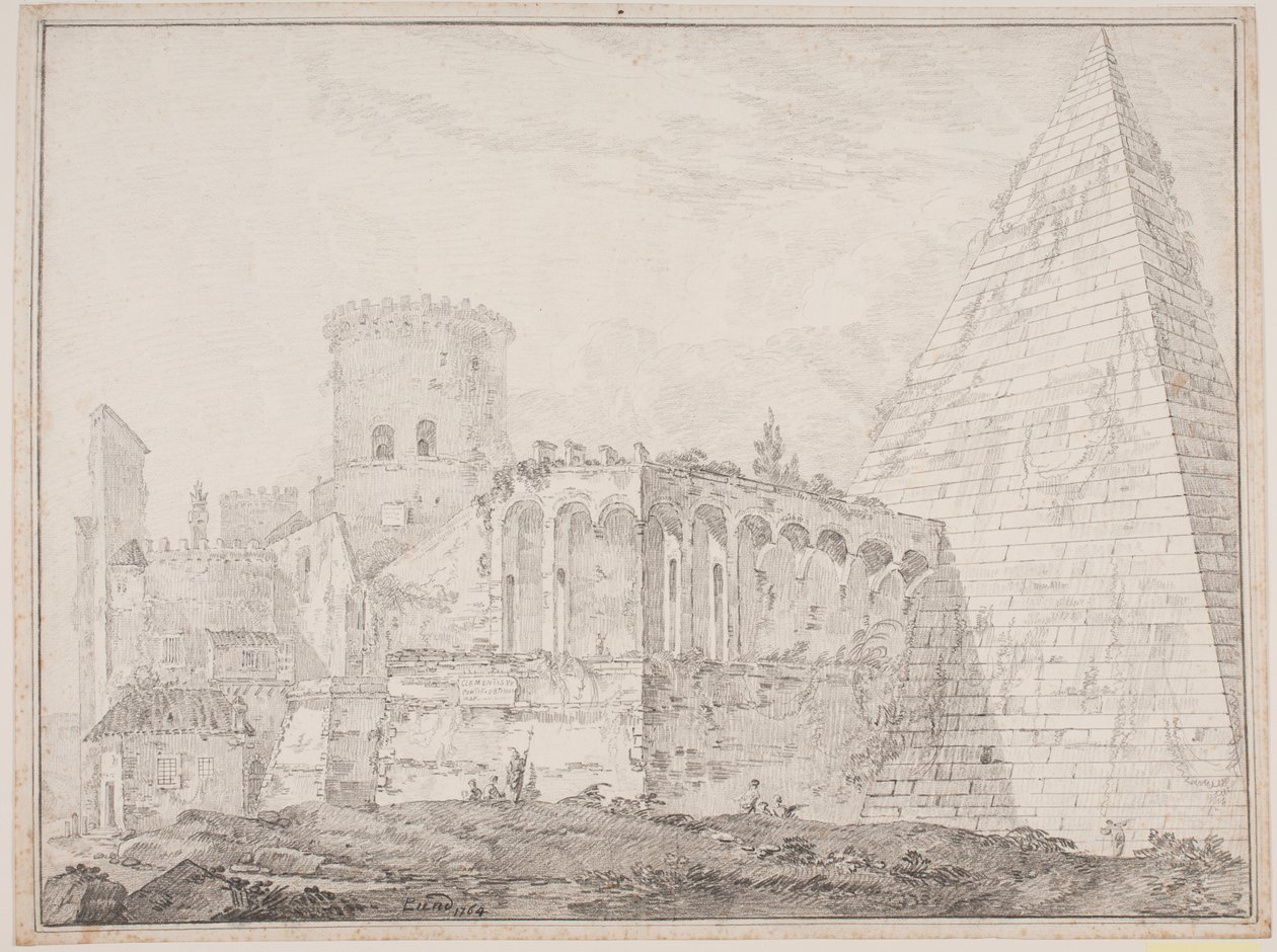 Pyramid of Cestius at Porta S. Paolo by Jens Petersen Lund