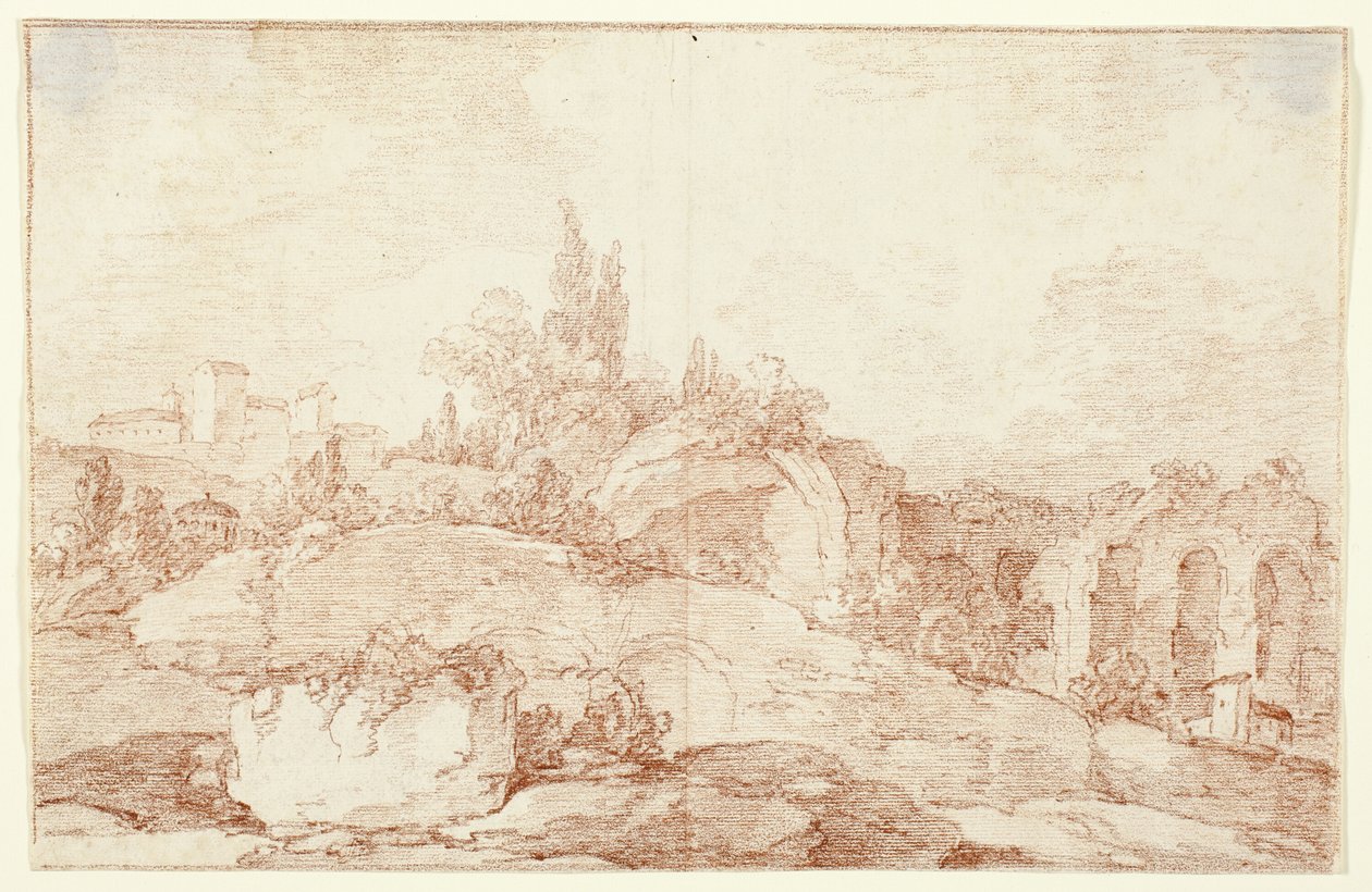 Landscape of the Italian Campagna by Jens Petersen Lund