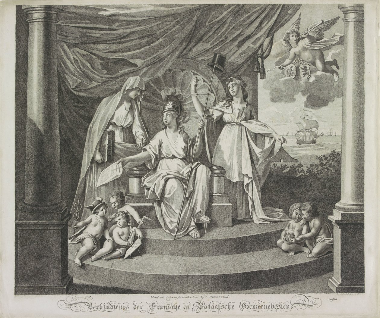 Allegory of the Alliance with France, 1795 by Jeremias Snoek