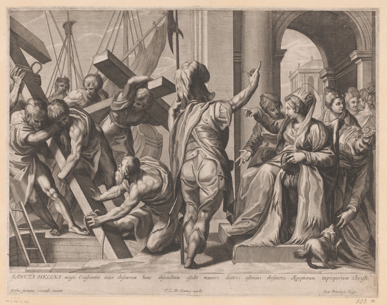 Saint Helena and the Excavation of the Three Crosses of Golgotha by Jerôme David
