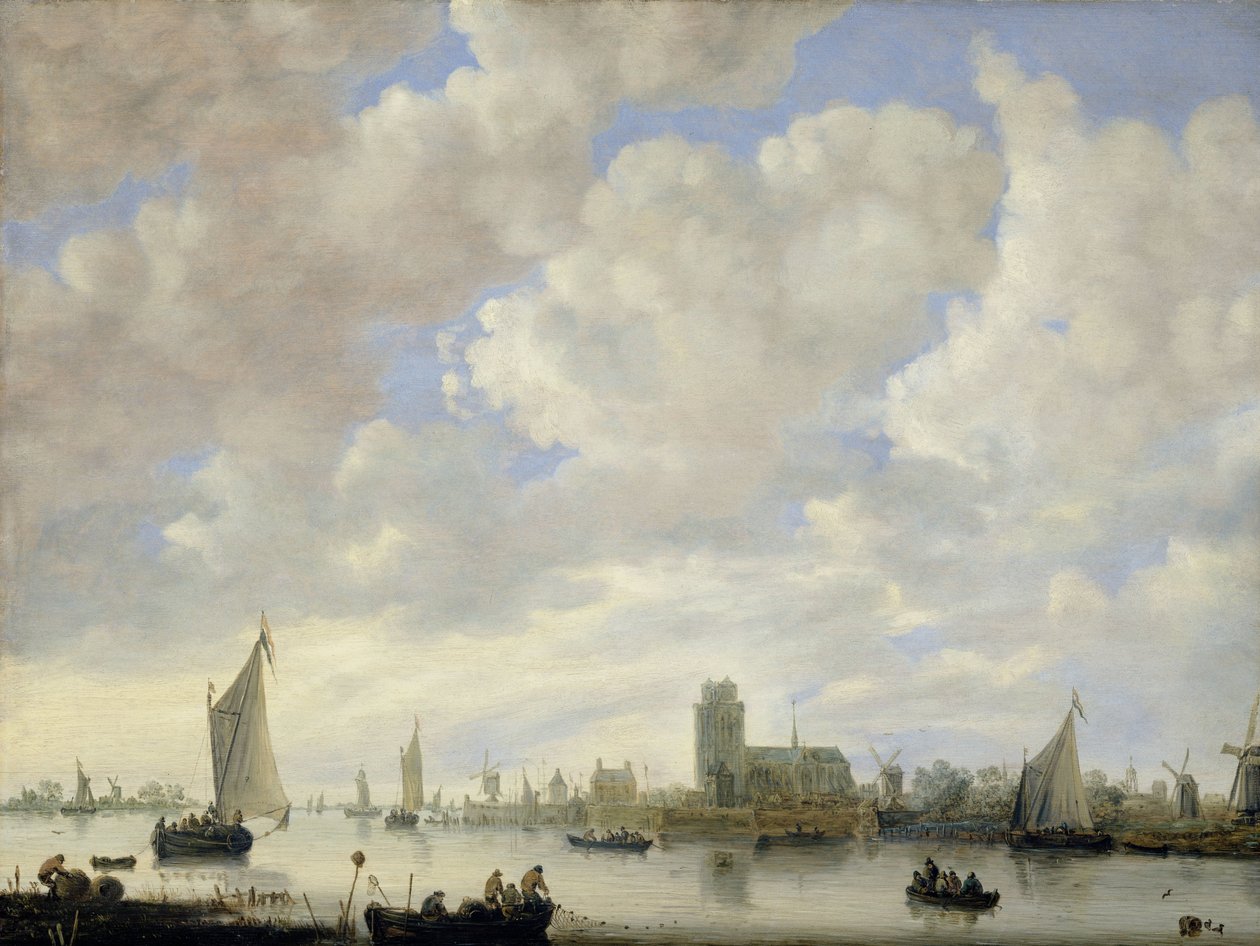 View of the Merwede off Dordrecht by Jeronymus van Diest (II) (attributed to)