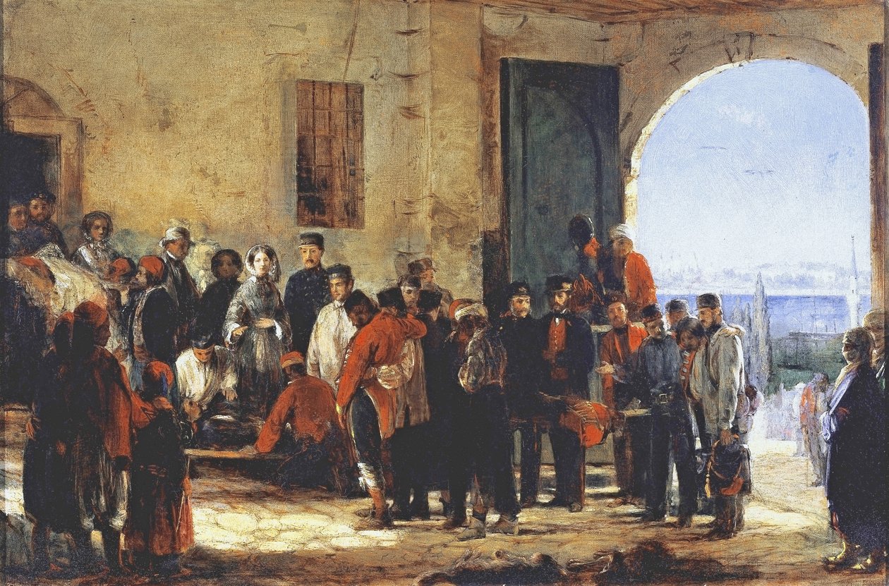 The Crimean War: The Nurse Florence Nightingale at the Hospital of Scutari in Turkey by Jerry Barrett