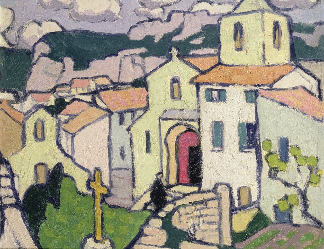Les Baux, the Priest enters his Church by Jessica Stewart Dismorr