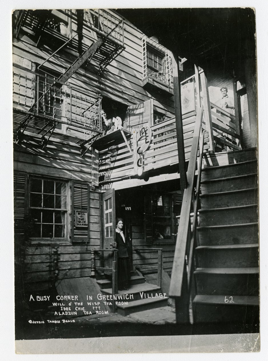 A Busy Corner in Greenwich Village, Will o