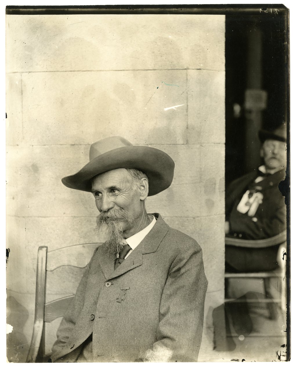 Man with hat, medal, c.1905-40 by Jessie Tarbox Beals
