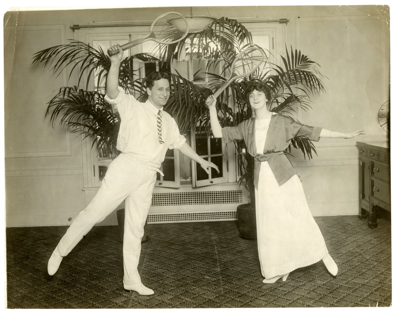 New Parisian dancers Señor Sebastian & Mme Mann - they danced at the opening of the Albemarle Hoffman Roof garden by Jessie Tarbox Beals