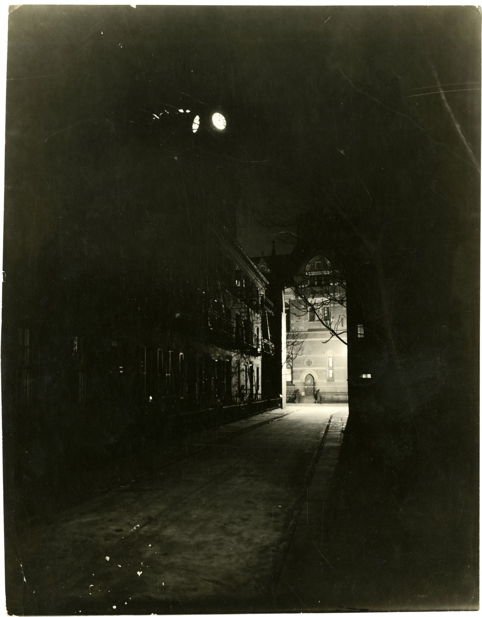 Patchin Place at Night, Greenwich Village, New York, USA, c.1905-20 by Jessie Tarbox Beals