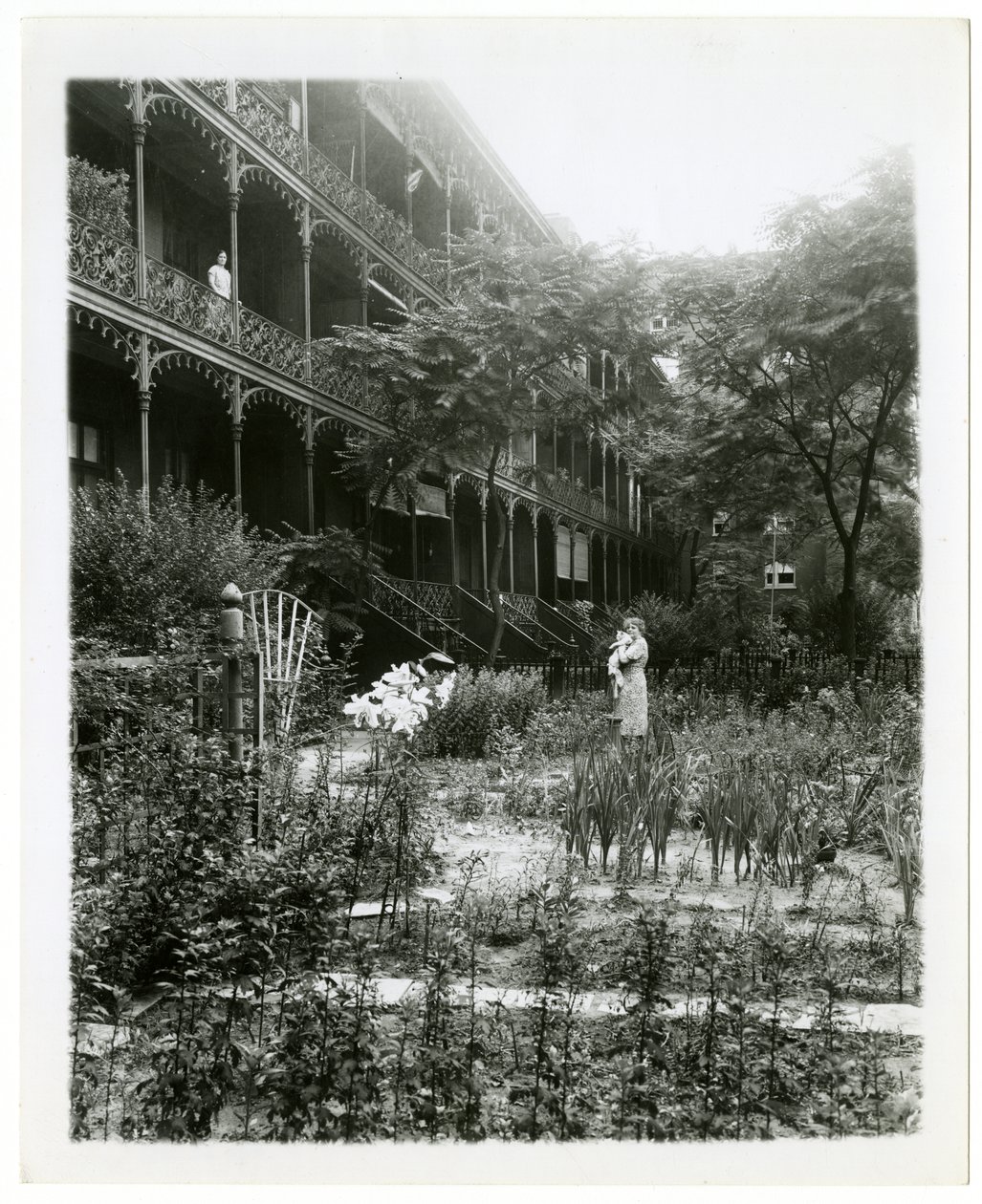 Rhinelander House gardens, W 11th St, Greenwich Village, New York, USA, c.1905-38 by Jessie Tarbox Beals