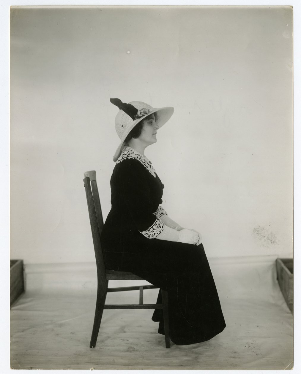 Right way to sit in a chair, c.1905-18 by Jessie Tarbox Beals