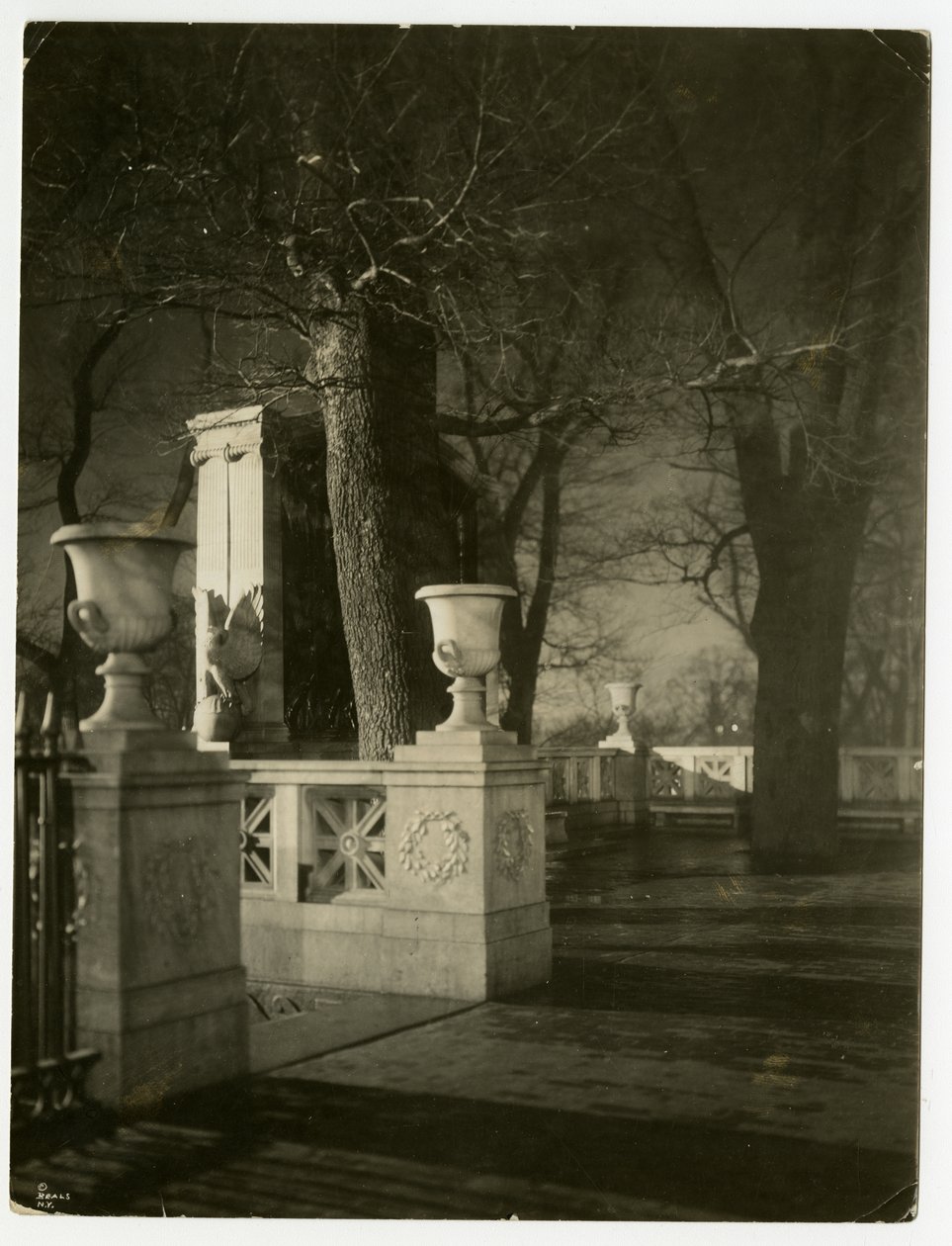 Shaw Memorial at night, Boston, USA by Jessie Tarbox Beals