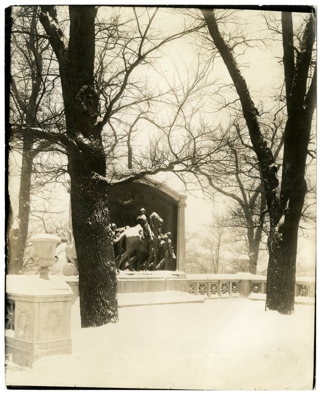 Shaw Memorial in storm, Boston, USA, c.1902-10 by Jessie Tarbox Beals