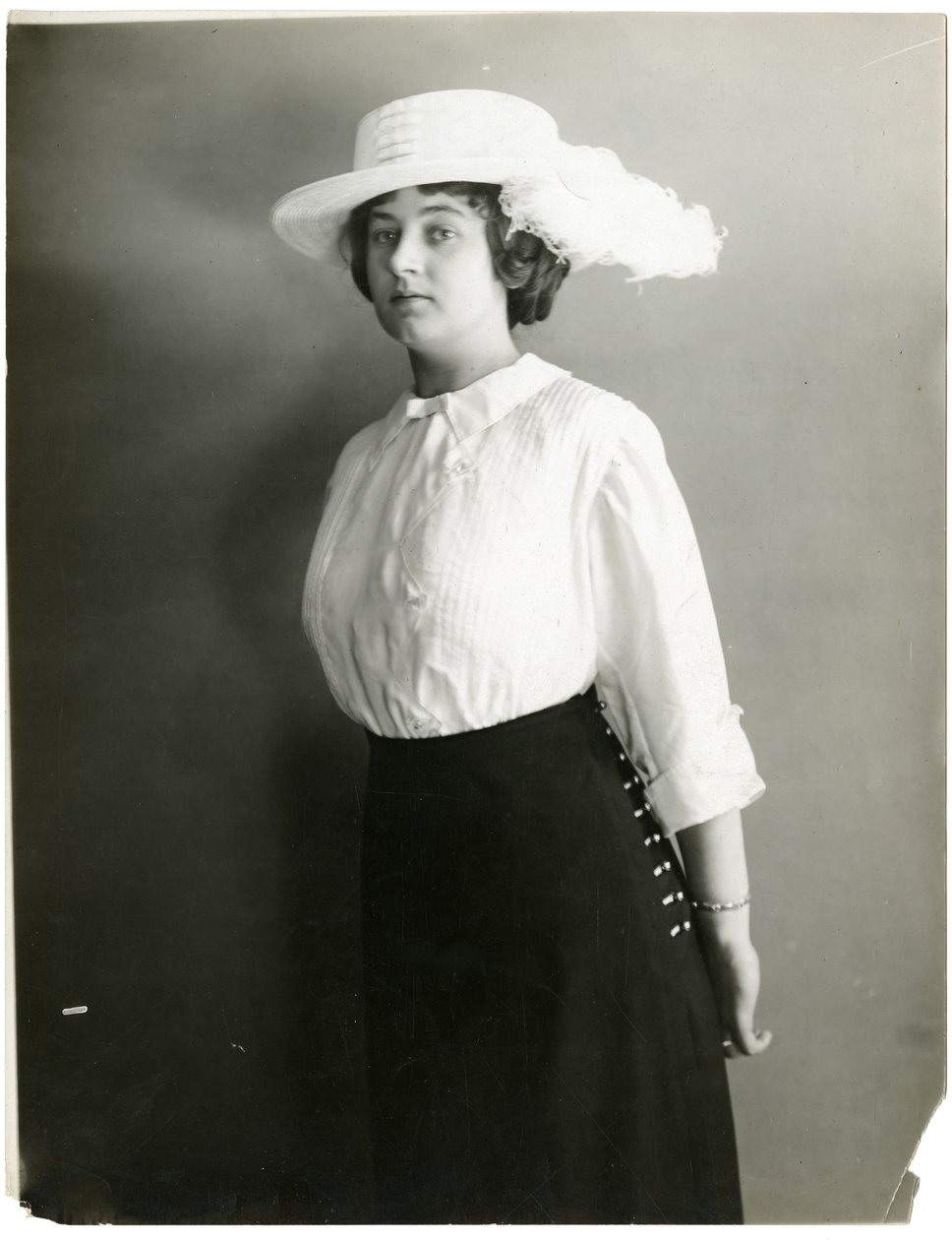 Silk Blouse and White Hat, McCreery