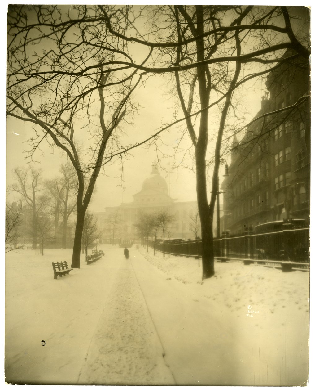 State House in Storm, Boston, USA, c.1902-10 by Jessie Tarbox Beals