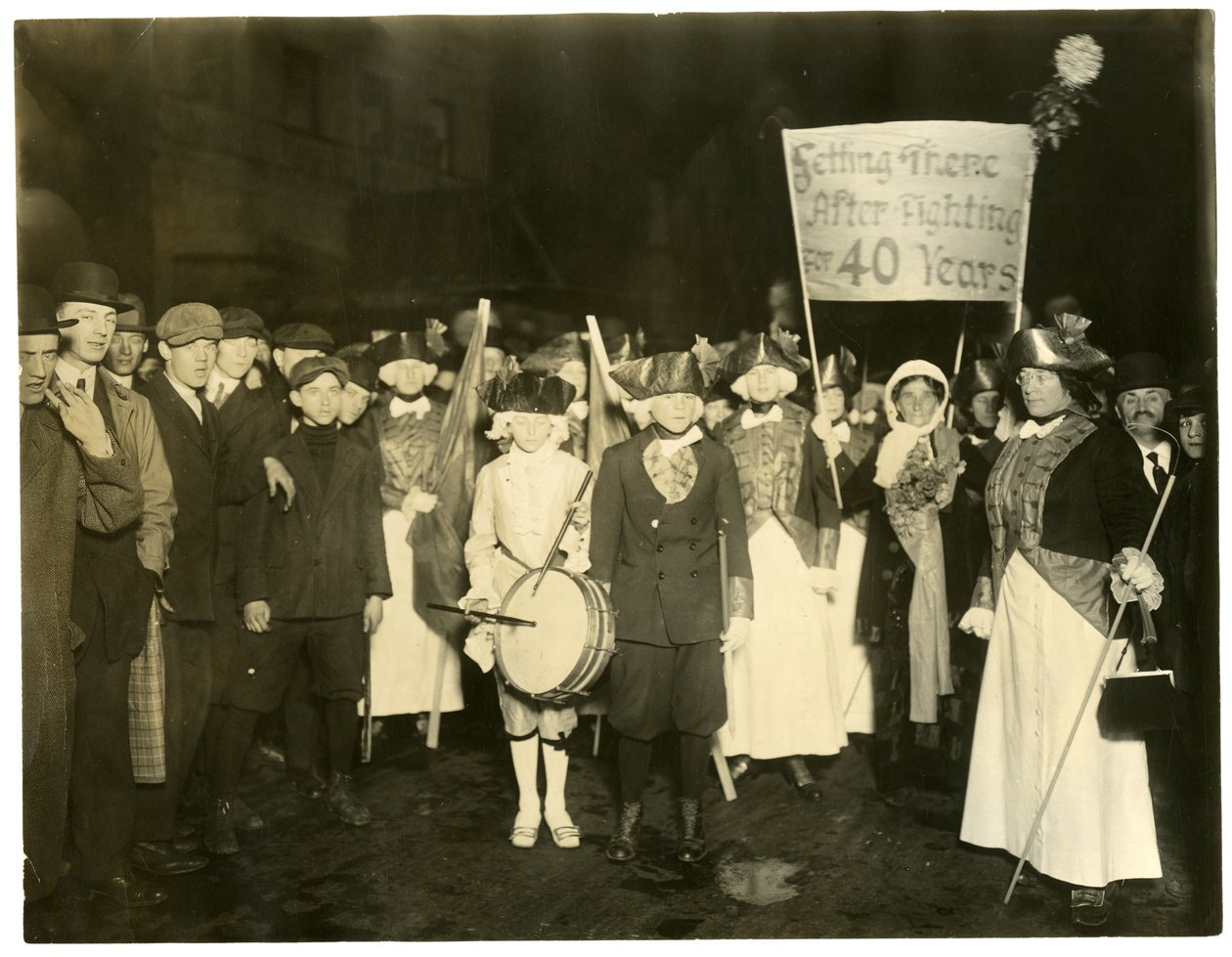 Suffrage Parade, Greenwich Village, New York, USA by Jessie Tarbox Beals