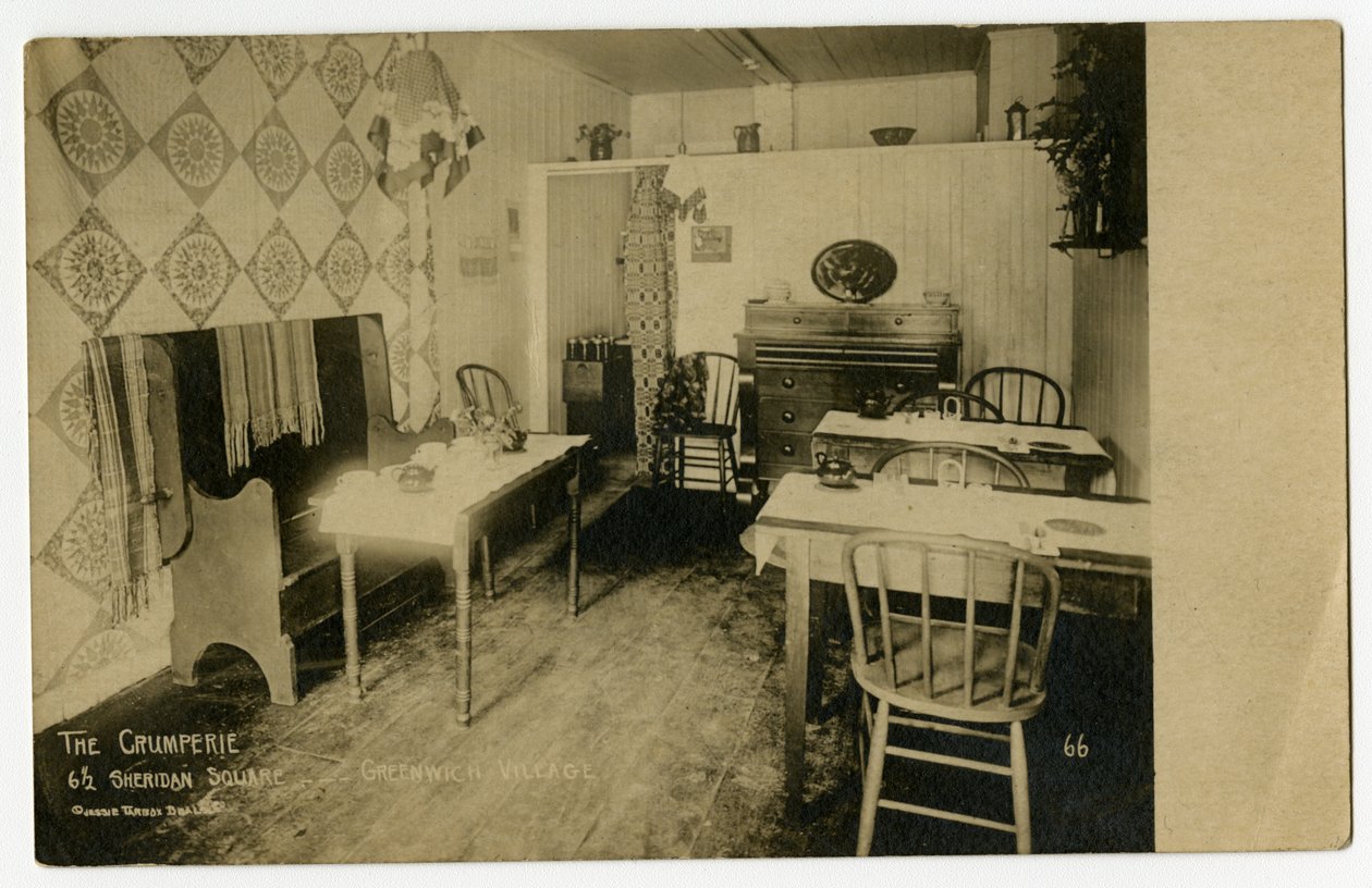 The Crumperie, 6 1/2 Sheridan Square, Greenwich Village, New York, USA, c.1917-19 by Jessie Tarbox Beals