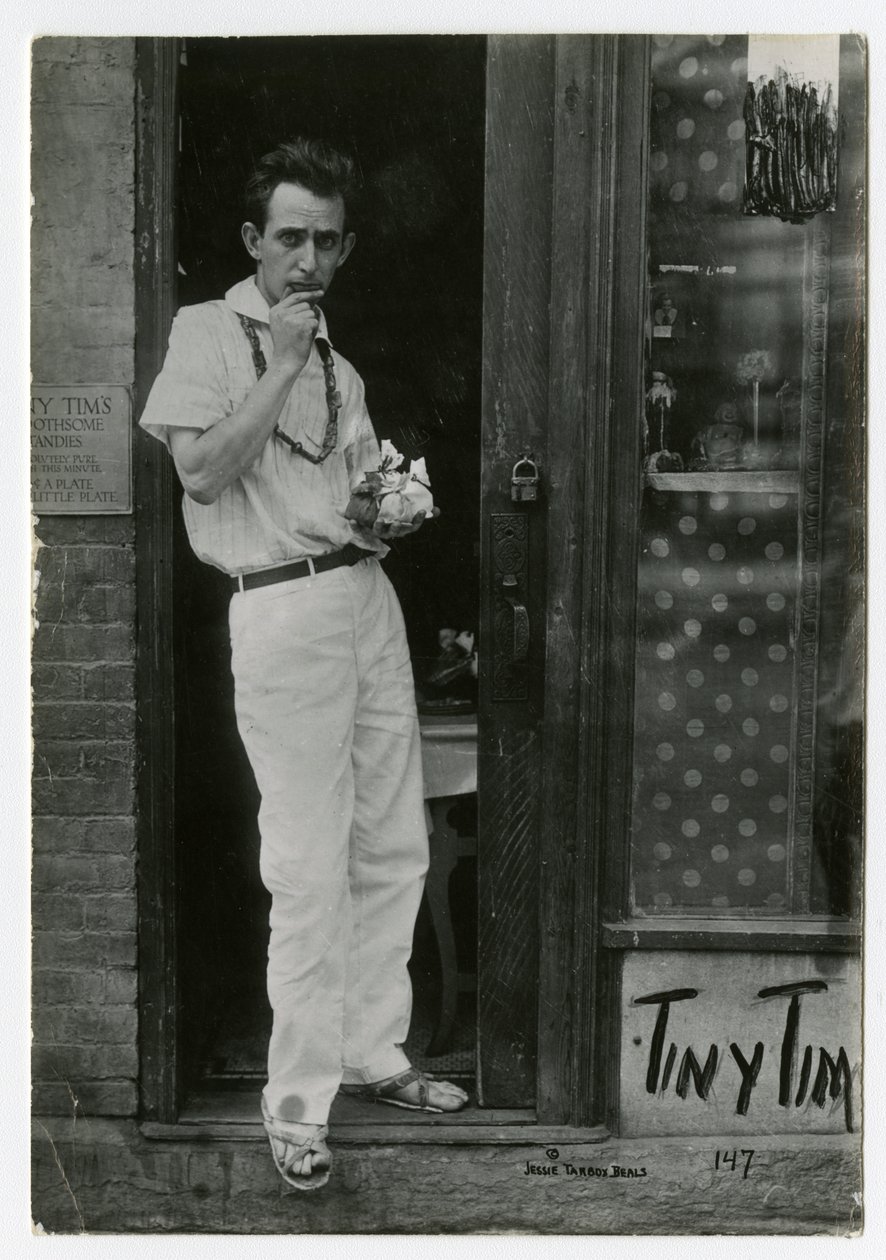 Tiny Tim, Greenwich Village, New York, USA by Jessie Tarbox Beals