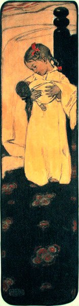 Little Girl with Doll by Jessie Willcox Smith