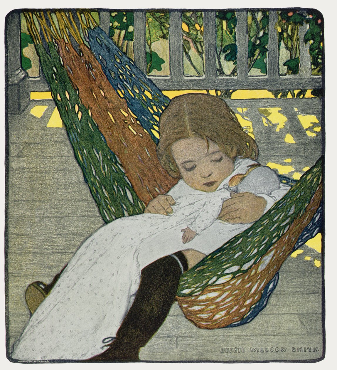 Rocking Baby Doll to Sleep by Jessie Willcox Smith