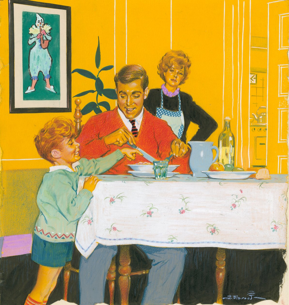 Daddy Having Dinner by Jesus Blasco
