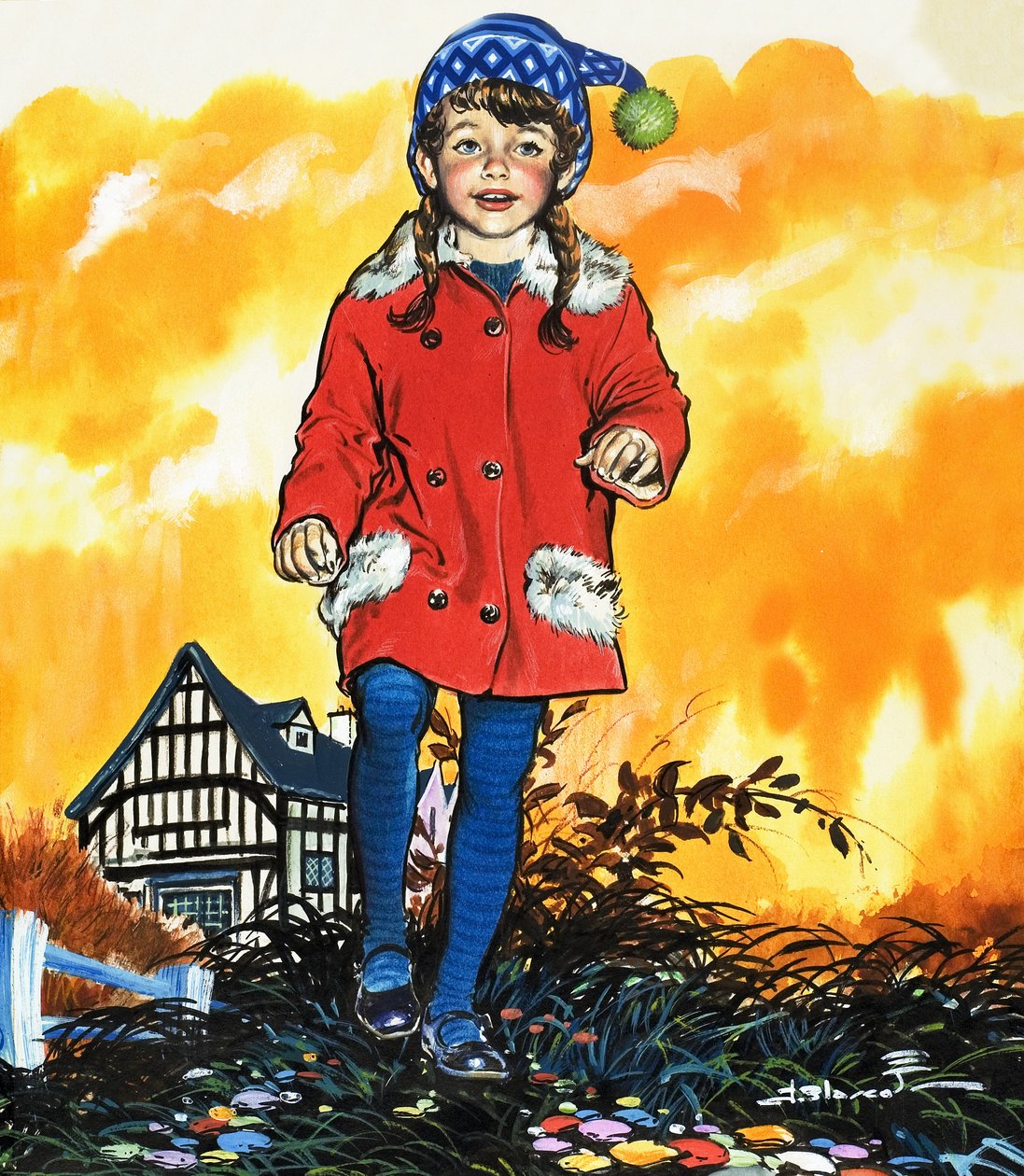 Girl in a Bobble Hat by Jesus Blasco