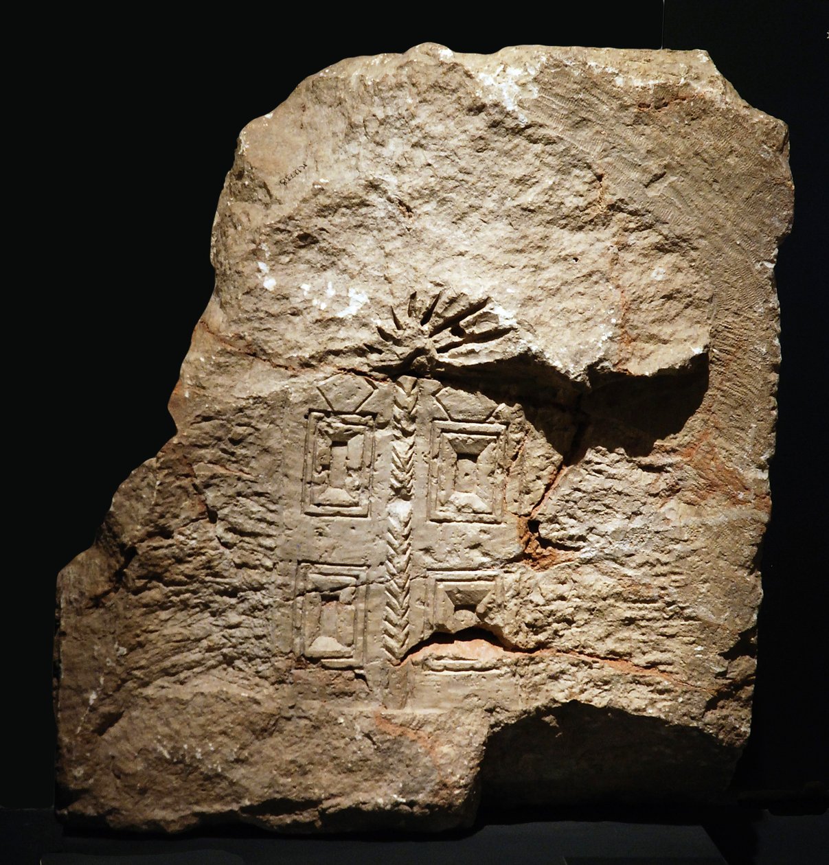 Torah Shrine relief from Khirbet es-Samara, Samaria, c.4th century AD by Jewish School