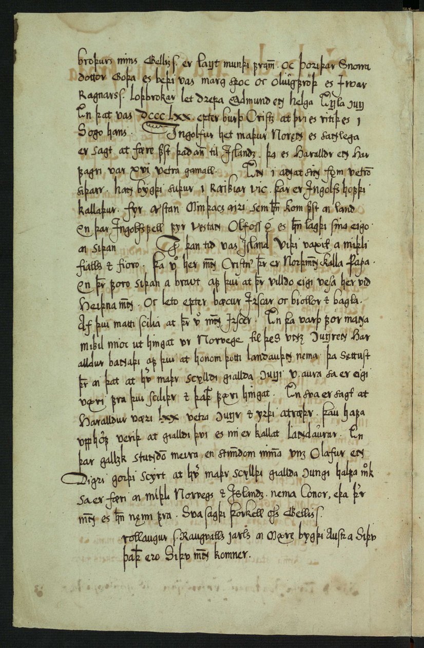 Copy of Íslendingabók by Jón Erlendsson, stored at Árni Magnússon Institute (page 6/25) by Jón Erlendsson